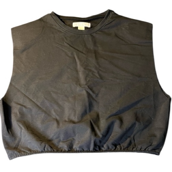 Revamped Tops - 3/$30 Revamped | Black Padded Sleeveless Crop Top | Size L